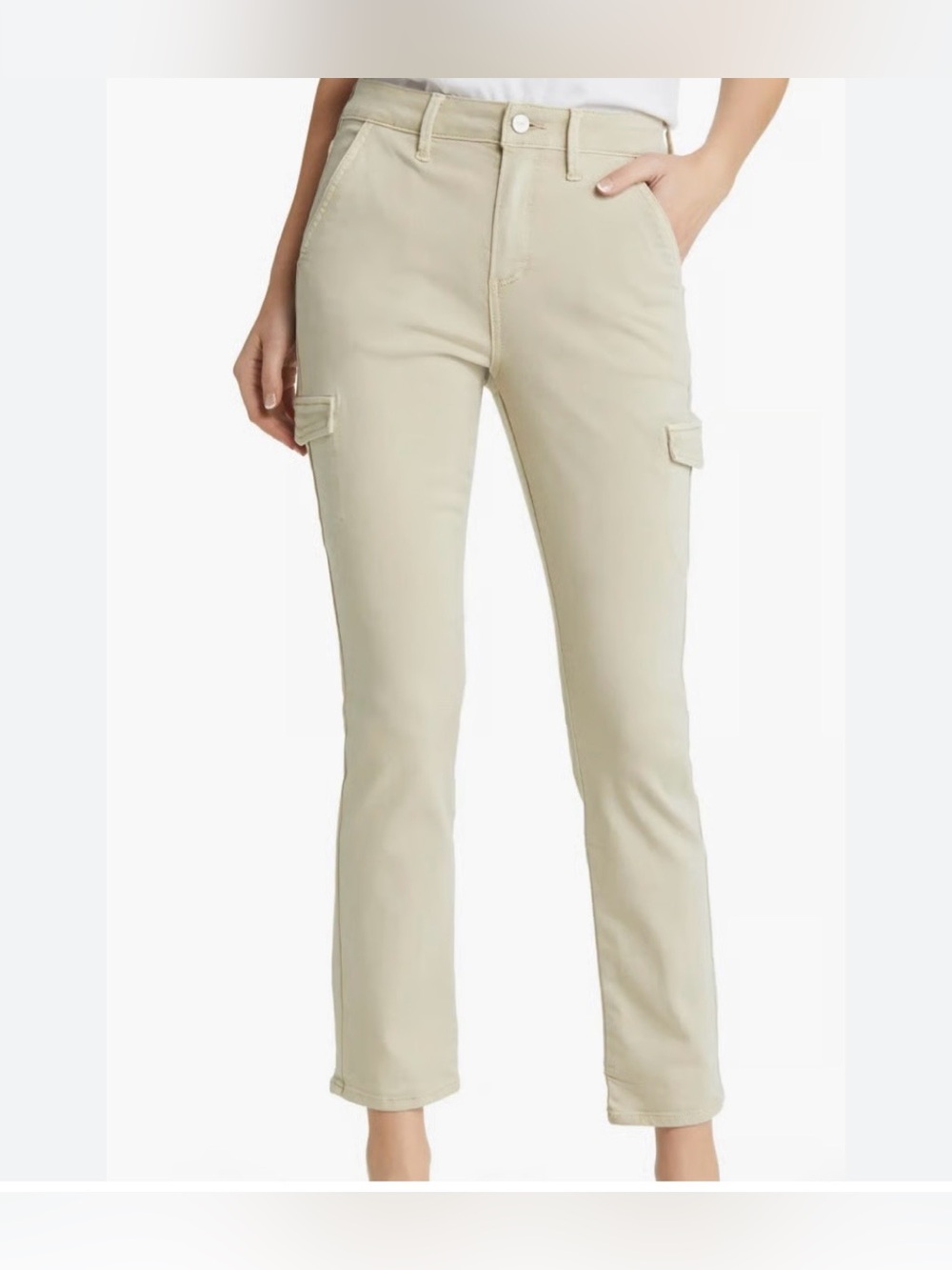 PAIGE Jolie Utility Jeans With Pockets- sand color -NO FLAWS • GREAT DEAL